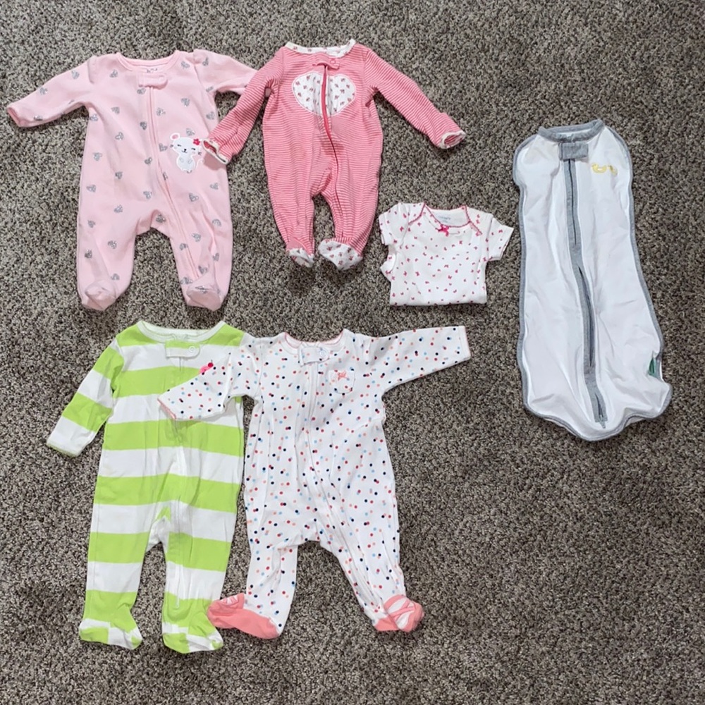 Newborn-3 month baby clothes lot